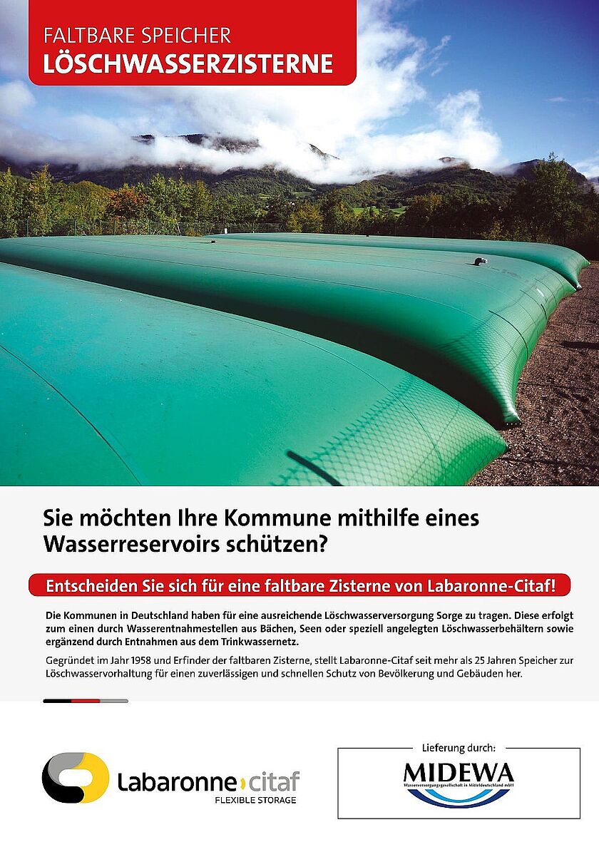 Flyer Löschwasserzisterne